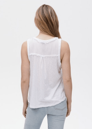 Michael Stars Dina Mixed Fabric Tank Top - Taryn x Philip Boutique