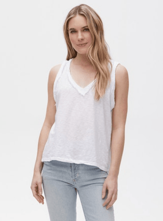 Michael Stars Dina Mixed Fabric Tank Top - Taryn x Philip Boutique