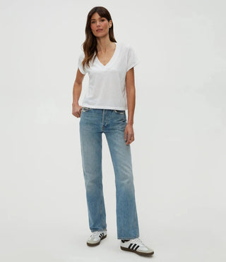 Michael Stars Harlan Cropped V-Neck Tee