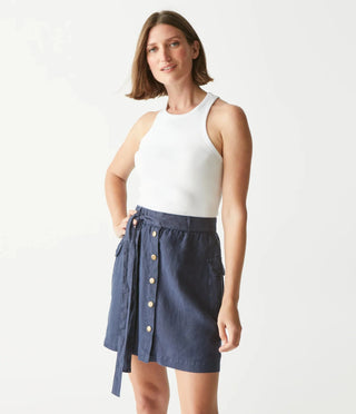 Michael Stars Martina Linen Button Front Skirt - Taryn x Philip Boutique