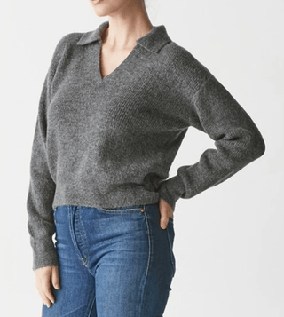 Michael Stars Stevie Collared V-Neck Pullover