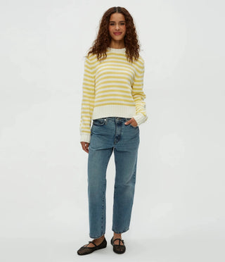 merle striped crewneck sweater