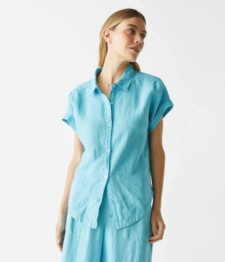Michael Stars Charlie Linen Button Down Shirt - Taryn x Philip Boutique