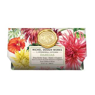 Michel Design Works Dahlias Large Bath Soap Bar
