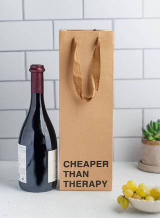 MilkToast Brands - "Cheaper than therapy" Wine Gift Bag