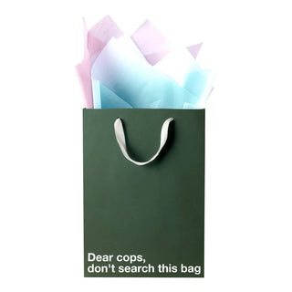 MilkToast Brands - "Dear cops, don't search this bag" Funny Gift Bag