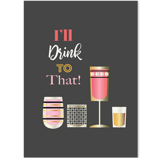 Mod Lounge Paper Company - I'll Drink To That Vintage Cocktail Greeting Card