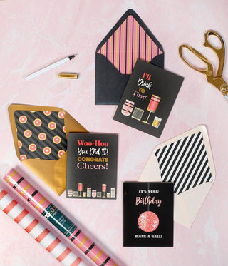 vintage cocktail you did it congrats card