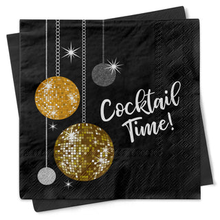 Mod Lounge Paper Company - Disco Ball Cocktail Time Beverage Napkin