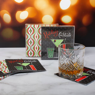Mod Lounge Paper Company - Holiday Cocktails Mid Century Modern Beverage Napkin