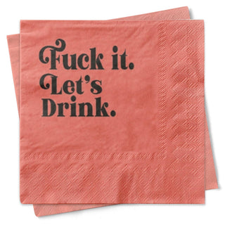 Mod Lounge - F*ck It. Let's Drink Funny Foil Cocktail Beverage Napkin