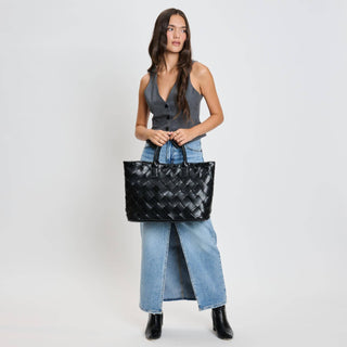 Moda Luxe - Adeline Woven Tote: Black