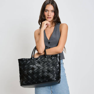Moda Luxe - Adeline Woven Tote: Black