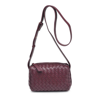 Moda Luxe - Charlotte Woven Crossbody: Burgundy