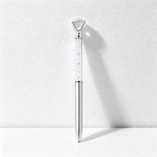 Large Diamond Top Crystal Glitter Retractable Ballpoint Pen