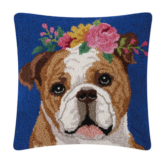 Peking Handicraft - Floral Bulldog Hook Pillow