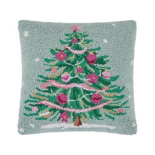 Peking Handicraft - Pink & Green Christmas Tree Hook Pillow