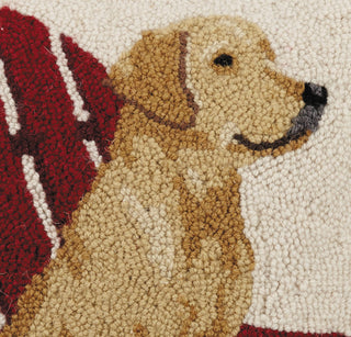 Peking Handicraft - Retriever Dog With Adirondack Hook Pillow