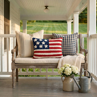 Peking Handicraft - USA Flag Hook Pillow