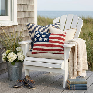 Peking Handicraft - USA Flag Hook Pillow