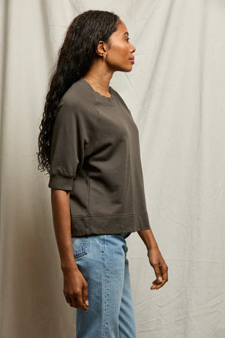 perfectwhitetee effie french terry bubble sleeve sweatshirt