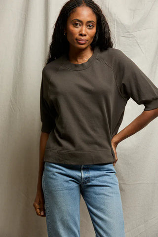 perfectwhitetee effie french terry bubble sleeve sweatshirt