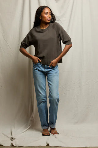 perfectwhitetee effie french terry bubble sleeve sweatshirt