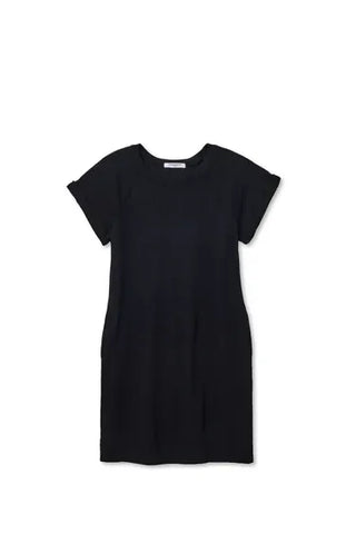 perfectwhitetee laurie japanese jersey raglan short sleeve dress