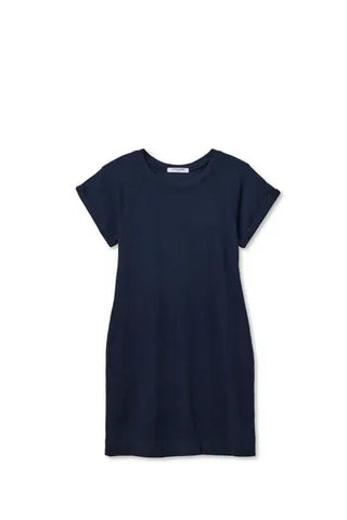 perfectwhitetee laurie japanese jersey raglan short sleeve dress