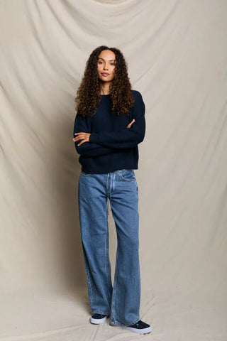 Perfect White Tee Evie Cotton Crew Sweater