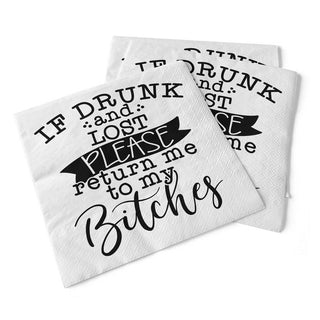 Pinetree Innovations - If Drunk And Lost | Beverage Napkins