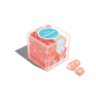 Sugarfina Pink Diamonds Strawberry Gummy - Small Candy Cube