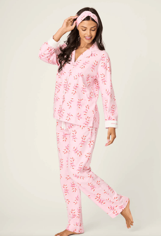 PJ Salvage Sweeter Than Sugar 3-Piece Candy Cane Print Flannel PJ Set