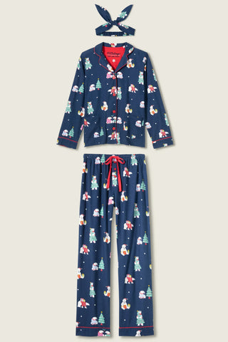 PJ Salvage Bearly Awake 3-Piece Flannel PJ Set