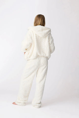 PJ Salvage Ivory Cable Texture Cozy Hooded Jacket
