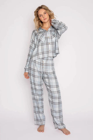 PJ Salvage Mad For Plaid Flannel Pajama Top - Taryn x Philip Boutique