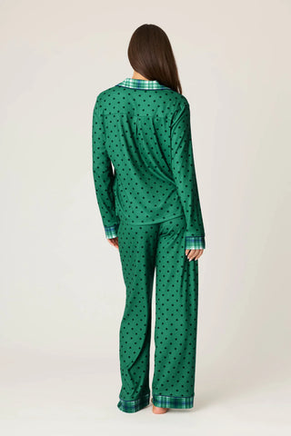 PJ Salvage Plaid About You Polka Dots & Plaid PJ Set