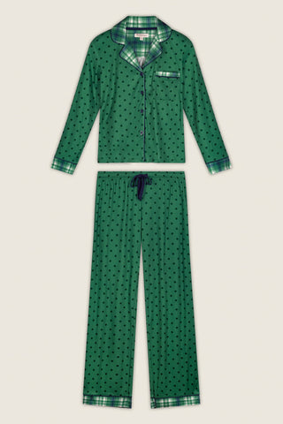 PJ Salvage Plaid About You Polka Dots & Plaid PJ Set