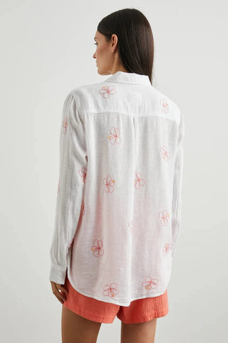 Rails Charli Shirt with Hibiscus Embroidery