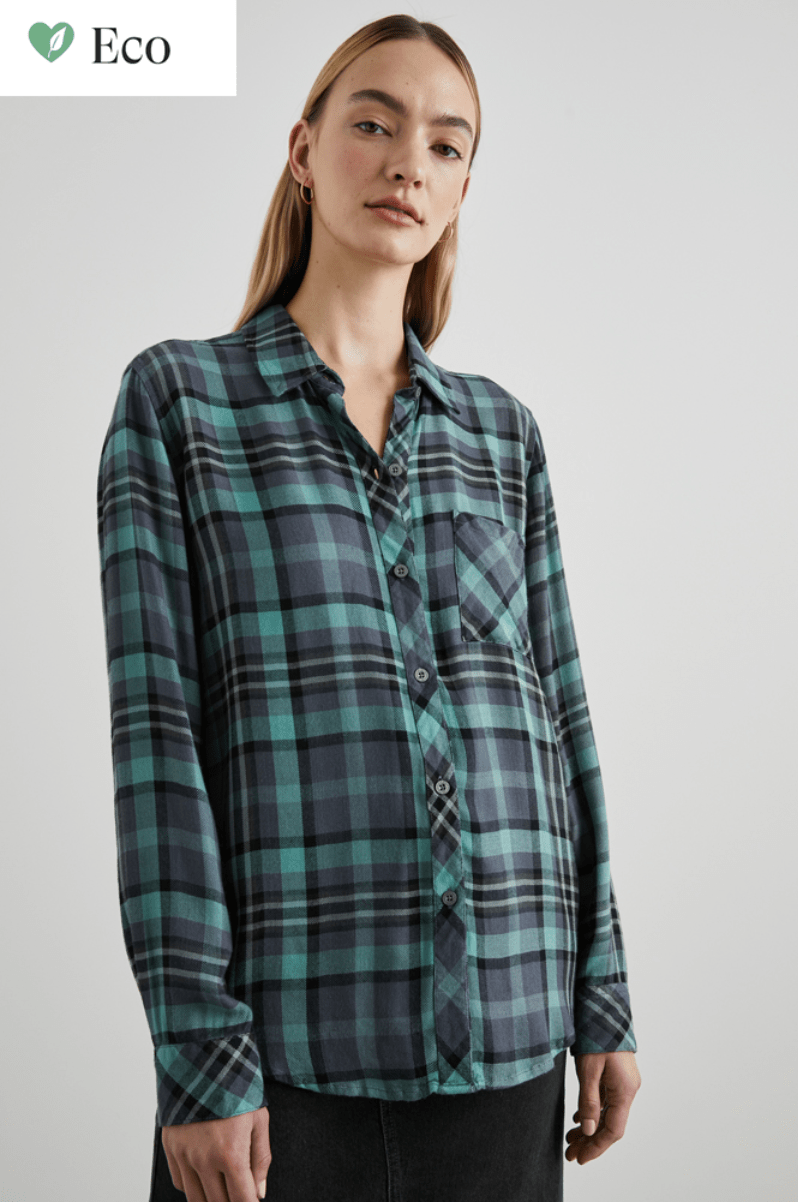 Rails Hunter Shirt in Diffused Cardinal Black - Black Rails Hunter Shirt in Diffused Cardinal Black - Black
