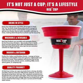 Red Cup Living - Red Cup Living 15 oz. Reusable Margarita Cup, BPA Free