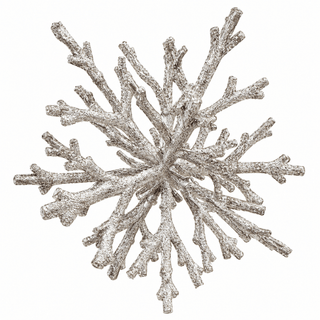 Frosted 3D Snowflake 8" Ornament