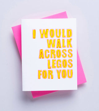 Richie Designs - Walk Across Legos - Baby and Parenting Greeting Card