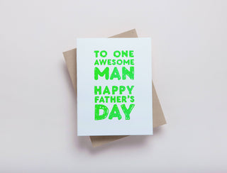 Richie Designs - Happy Fathers Day Greeting Card - 
Awesome Dad or Step Dad
