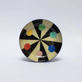 Colour Hexagon Round Enamel Tray 