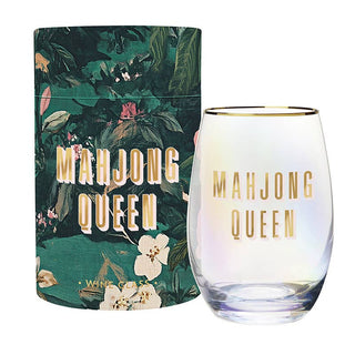 Santa Barbara Design Studio by Creative Brands - Gold Foil Stemless Wine Glass - Mahjong Queen