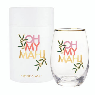 Santa Barbara Design Studio by Creative Brands - Gold Foil Stemless Wine Glass - Oh My Mahj