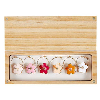 Santa Barbara Design Studio by Creative Brands - Wine Charms in Wood Box - Charmed - Set of 6