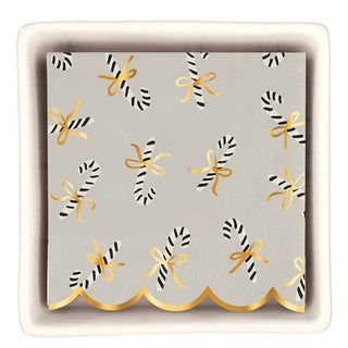 Santa Barbara Design - Ceramic Napkin Tray + Napkins - Candy Canes