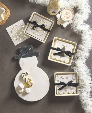 Santa Barbara Design - Ceramic Napkin Tray + Napkins - Candy Canes